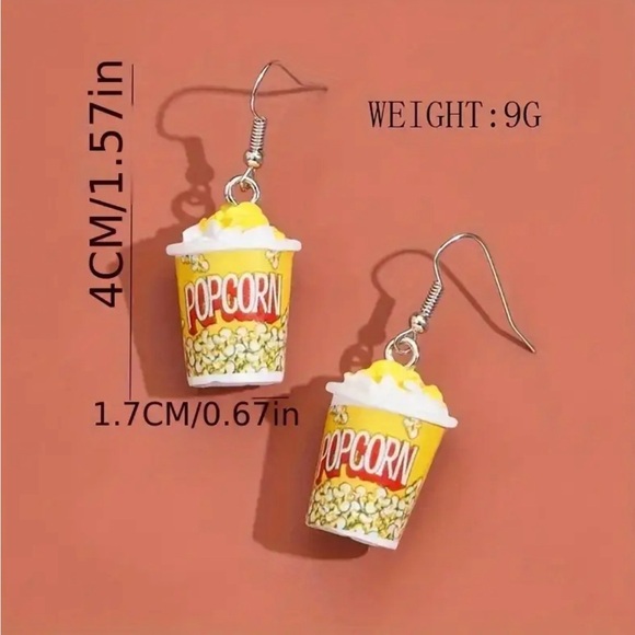 Cute Popcorn Earrings - Picture 2 of 2